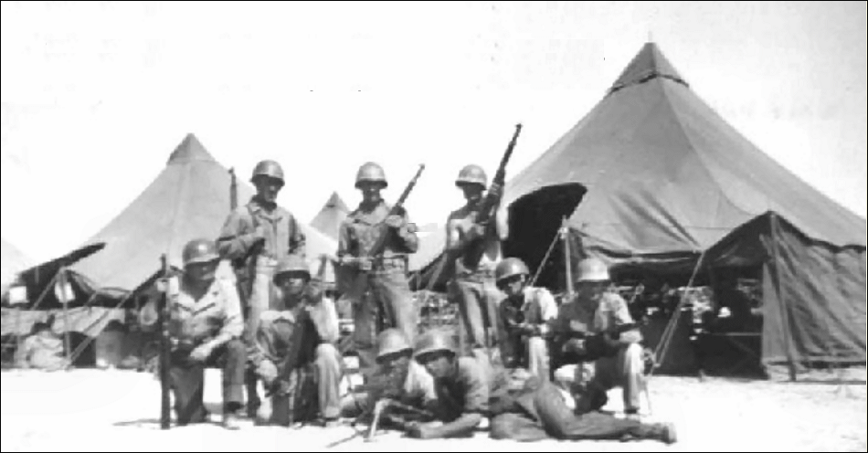 Soldiers with weapons