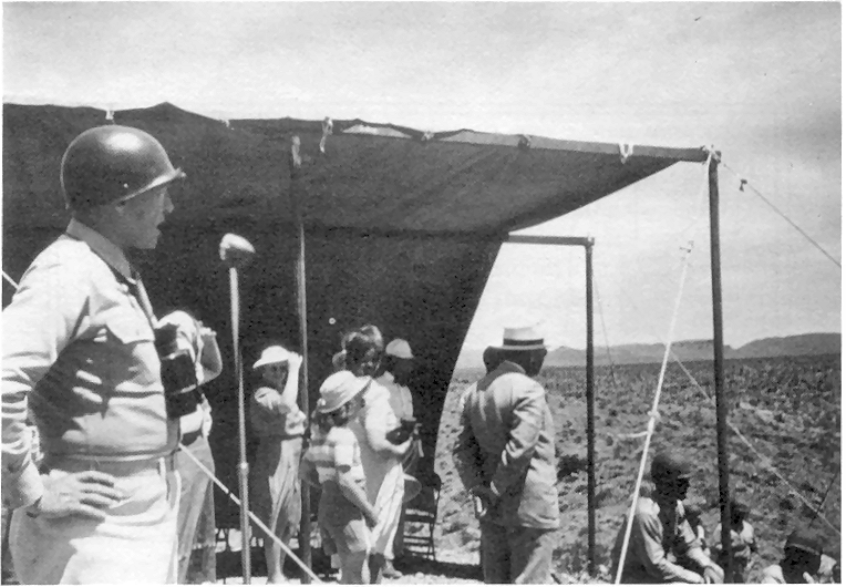 Patton addresses troops and dignitaries at DTC, 1942