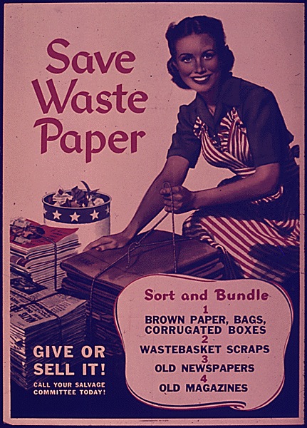 Save waste paper poster