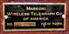 American Marconi Type 107a name plate image.