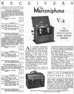 Marconiphone V1 Catalog Page